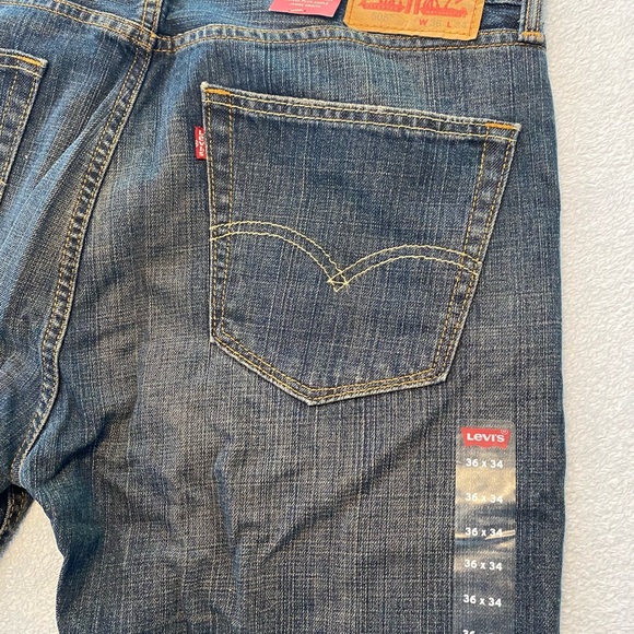Levi's 505 Jeans Mens 36 x 34 Straight Leg Regular Fit Denim Wash 2146 - Picture 6 of 6